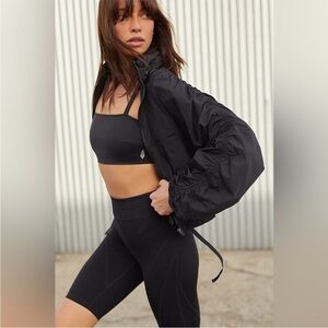 Free People Way Home Packable Jacket Black XS NWT